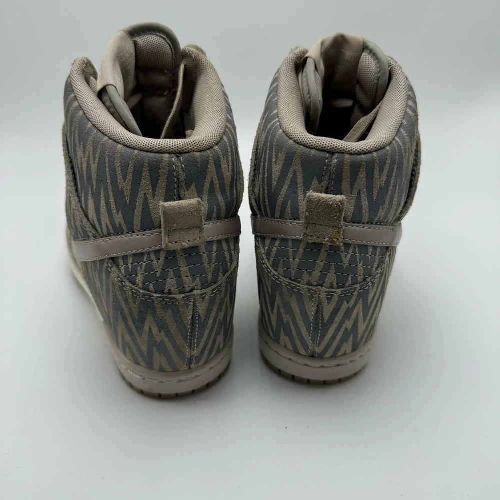 Nike Dunk Sky Hi Hidden Wedge Gray Suede Bolt Sneakers Women’s Size 7 - Picture 13 of 13